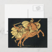 Camilla en Aunus een scène uit Virgil's Aeneid. Briefkaart (Voorkant / Achterkant)