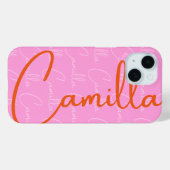 Camilla Herhalend Naam Patroon Case-Mate iPhone Case (Achterkant (horizontaal))