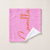 Camilla Herhalende Naam Patroon Bad Handdoek (Wasdoekje)