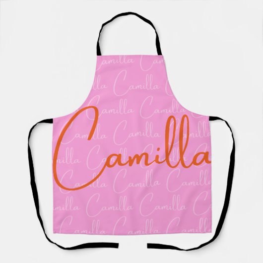 Camilla Herhalende Naam Patroon Schort (Voorkant)