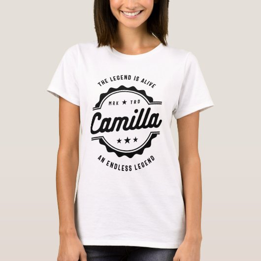 Camilla Persoonlijke naam Birthday Gift T-shirt (Voorkant)