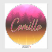 Camilla Vorname Name golden pink Aufkleber Sticker (Vel)