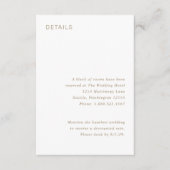 Camille Antiek Gold Modern Wedding Informatiekaartje (Voorkant)