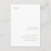 Camille Antiek Gold Modern Wedding RSVP Kaartje (Voorkant)