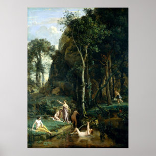 Camille Corot Diana en Actaeon Poster