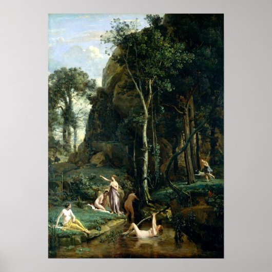 Camille Corot Diana en Actaeon Poster (Voorkant)