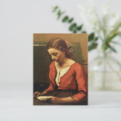 Camille Corot-Girl Reading Briefkaart (Staand voorkant)