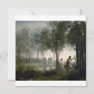 Camille corot - orpheus leidt Eurydice uit Feestdagenkaart
