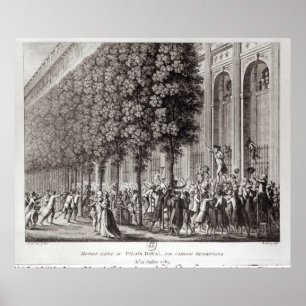 Camille Desmoulins spreekt in het Paleis Poster