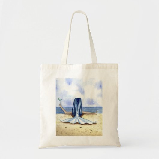 Camille Grimshaw Beach Margarita Mermaid Tote Bag (Voorkant)