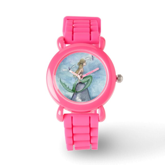 Camille Grimshaw Dragonfly Mermaid Watch Horloge (Voorkant)