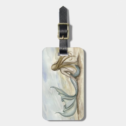 Camille Grimshaw Seaside Mermaid Bagagelabel (Voorkant verticaal)