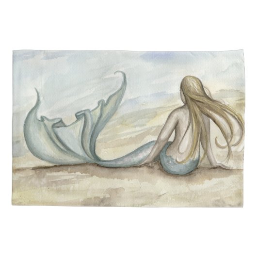 Camille Grimshaw Seaside Mermaid Pillowcase Kussensloop (Achterkant)