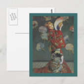 Camille met Japanse Kimono en Fan Briefkaart (Voorkant / Achterkant)