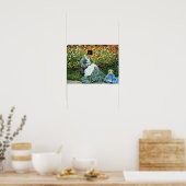 Camille Monet and Child in Artistist's Garden Poster (Keuken)