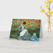 Camille Monet and Child, populair schilderij Kaart (Gele Bloem)