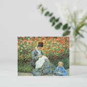 Camille Monet & Child Moederdag Briefkaart (Staand voorkant)