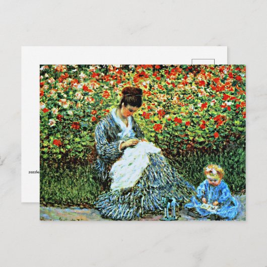 Camille Monet en Child Briefkaart (Voorkant / Achterkant)