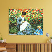 Camille Monet en Child Canvas Afdruk (Insitu (Woonkamer))