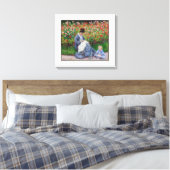 Camille Monet en een kind 1875 Fine Art Canvas Afdruk (Insitu (Slaapkamer))