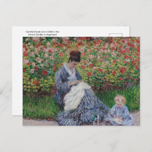 Camille Monet en een kind van Claude Monet Briefka Briefkaart (Voorkant / Achterkant)
