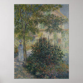 Camille Monet in de tuin Poster