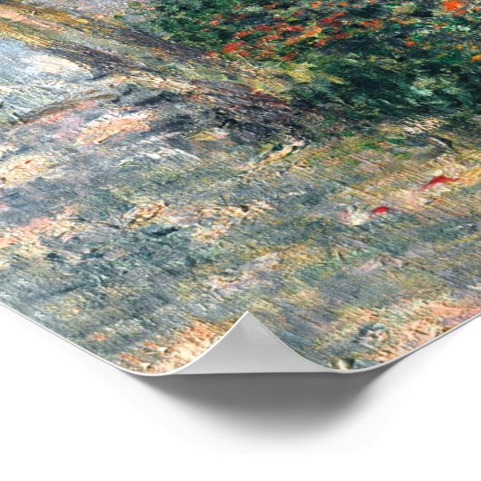 Camille Monet in de tuin van Argenteuil (1876) Poster (Hoek)