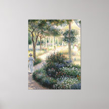 Camille Monet in de tuin van Argenteuil