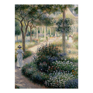 Camille Monet in de tuin van Argenteuil Perfect Poster
