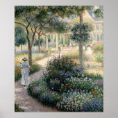 Camille Monet in de tuin van Argenteuil Poster (Voorkant)