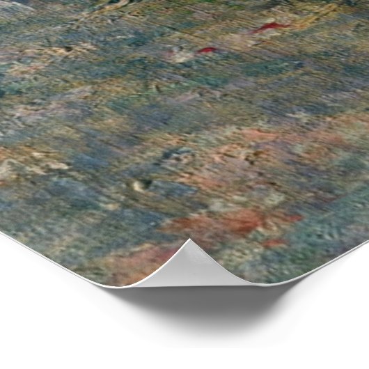 Camille Monet in de tuin van Argenteuil Poster (Hoek)