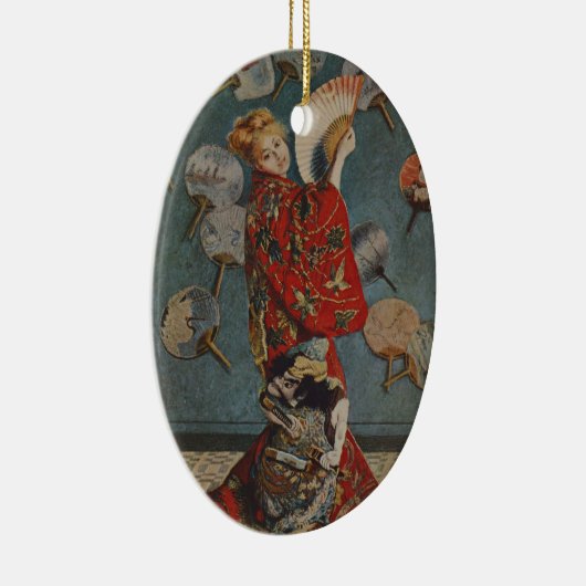 Camille Monet in Japans kostuum door Claude Monet Keramisch Ornament (Rechts)