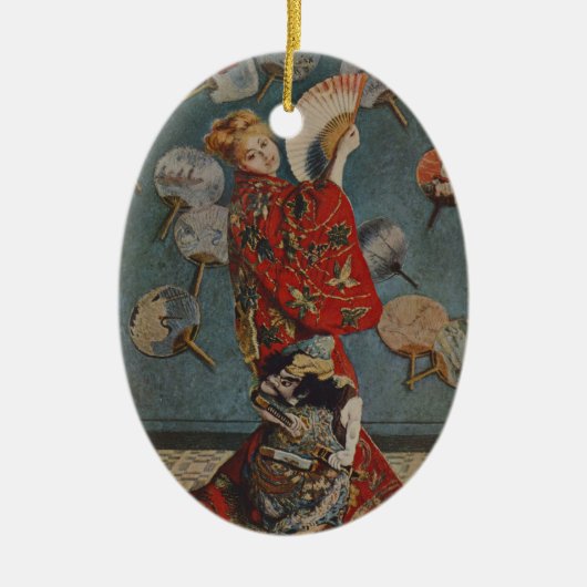 Camille Monet in Japans kostuum door Claude Monet Keramisch Ornament (Voorkant)