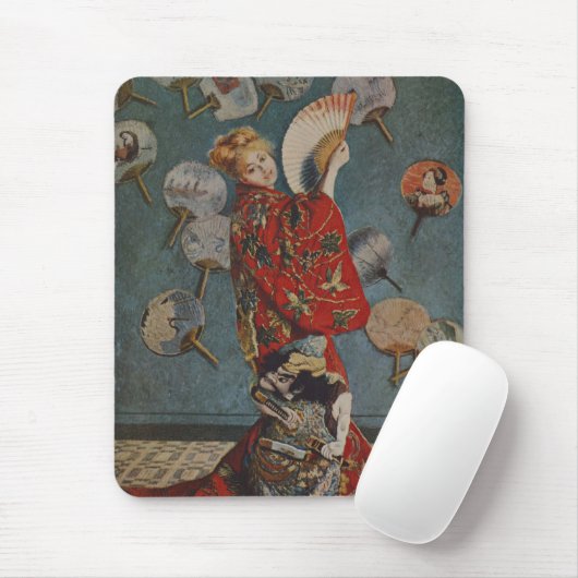 Camille Monet in Japans kostuum door Claude Monet Muismat (Met muis)