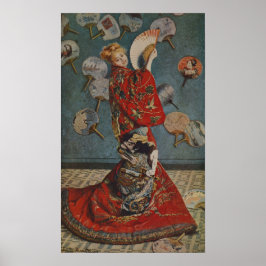 Camille Monet in Japans kostuum door Claude Monet Poster