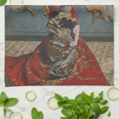 Camille Monet in Japans kostuum door Claude Monet Theedoek (Gevouwen)