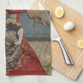 Camille Monet in Japans kostuum door Claude Monet Theedoek (Quarter Fold)