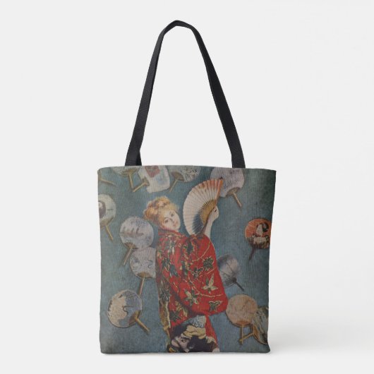 Camille Monet in Japans kostuum door Claude Monet Tote Bag (Achterkant)
