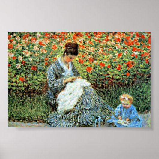Camille Monet & Kind Moederdag Monet Poster (Voorkant)