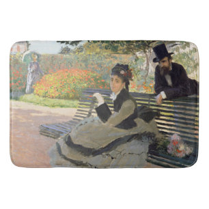 Camille Monet op een Bench Claude Monet Badmat