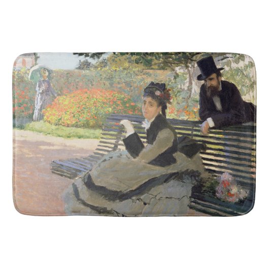 Camille Monet op een Bench Claude Monet Badmat (Voorkant)