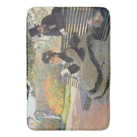 Camille Monet op een Bench Claude Monet Badmat (Voorkant Verticaal)