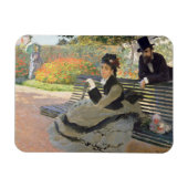 Camille Monet op een Bench Claude Monet Magneet (Horizontaal)