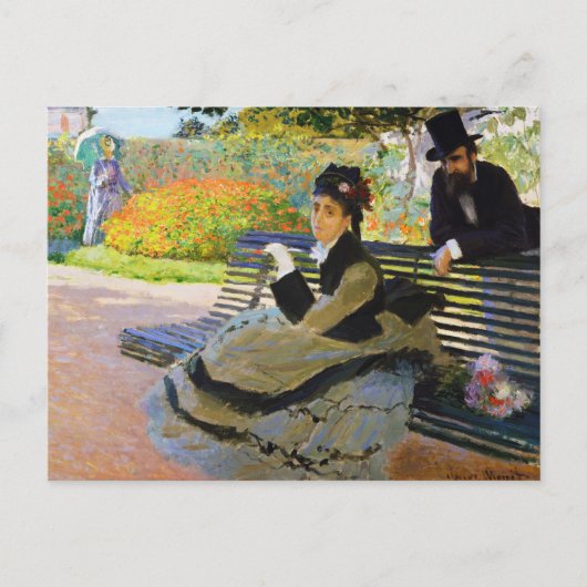 Camille Monet op een tuinbankje Claude Monet Briefkaart (Voorkant)