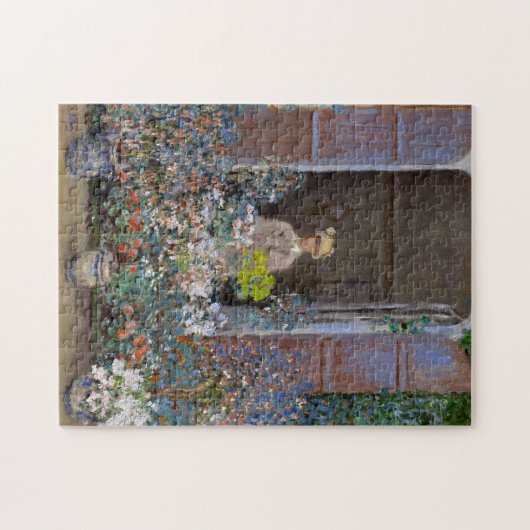Camille Monet op Window Monet Fine Art Legpuzzel (Horizontaal)