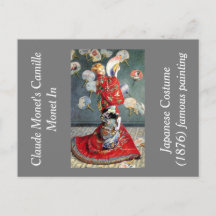 Camille Monet van Claude Monet in Japanse klederdr