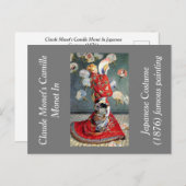 Camille Monet van Claude Monet in Japanse klederdr Briefkaart (Voorkant / Achterkant)