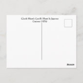 Camille Monet van Claude Monet in Japanse klederdr Briefkaart (Achterkant)