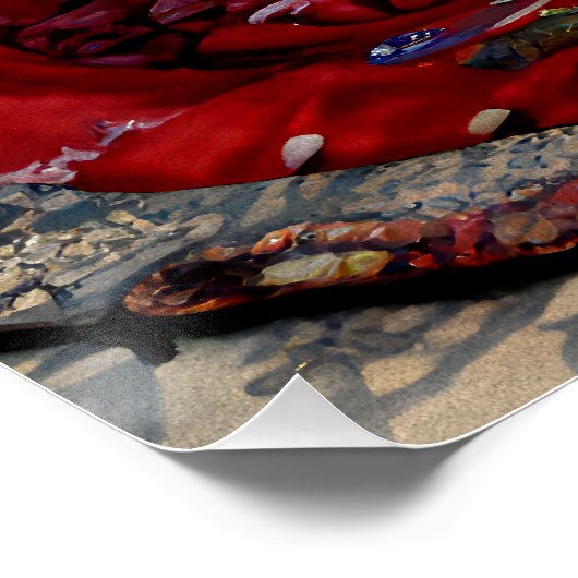 Camille Monet van Claude Monet in Japanse klederdr Perfect Poster (Hoek)