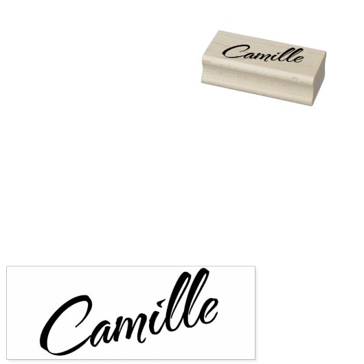 Camille naam decoratieve scriptlettertekens voor s rubberstempel (Gestempeld)